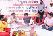 नया रायपुर में 348 मकानों और 704 फ्लैट्स का होगा निर्माण, मंत्री ओपी चौधरी ने किया भूमिपूजन