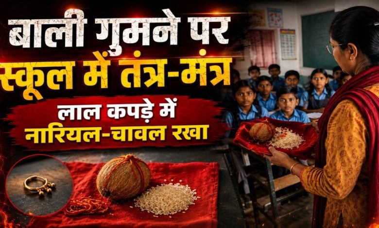 टोटके से सोने की बाली खोजने वाली शिक्षिका सस्पेंड, वीडियो वायरल होने के बाद गिरी गाज टोटके से सोने की बाली खोजने वाली शिक्षिका सस्पेंड, वीडियो वायरल होने के बाद गिरी गाज
