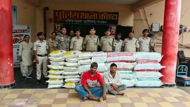 नमक की बोरियों के नीचे छिपाया 1.54 करोड़ का गांजा:ओडिशा से सुकमा के रास्ते राजस्थान ले जा रहे थे, 2 गिरफ्तार, खरीदार की तलाश