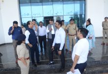 राज्योत्सव स्थल का अधिकारियों ने किया निरीक्षण, तैयारियों एवं व्यवस्थाओं के संबंध में की चर्चा