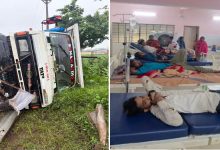 अनियंत्रित होकर पलटी श्रद्धालुओं से भरी माजदा, कई लोग गंभीर रूप से घायल