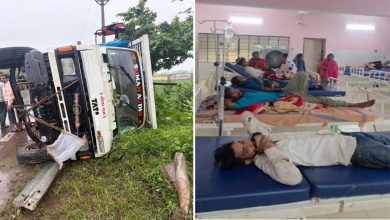 अनियंत्रित होकर पलटी श्रद्धालुओं से भरी माजदा, कई लोग गंभीर रूप से घायल