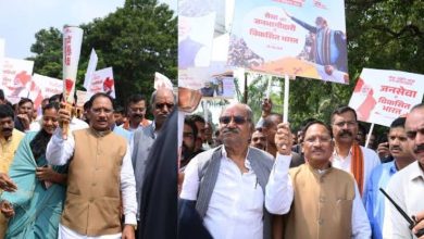 सेवा ज्योति यात्रा, CM साय ने जलाई मशाल:छत्तीसगढ़ में 38 जगह बनेंगे सेवा ज्योति चौक; BJP कार्यकर्ताओं को कराया विकसित भारत-2047 का संकल्प